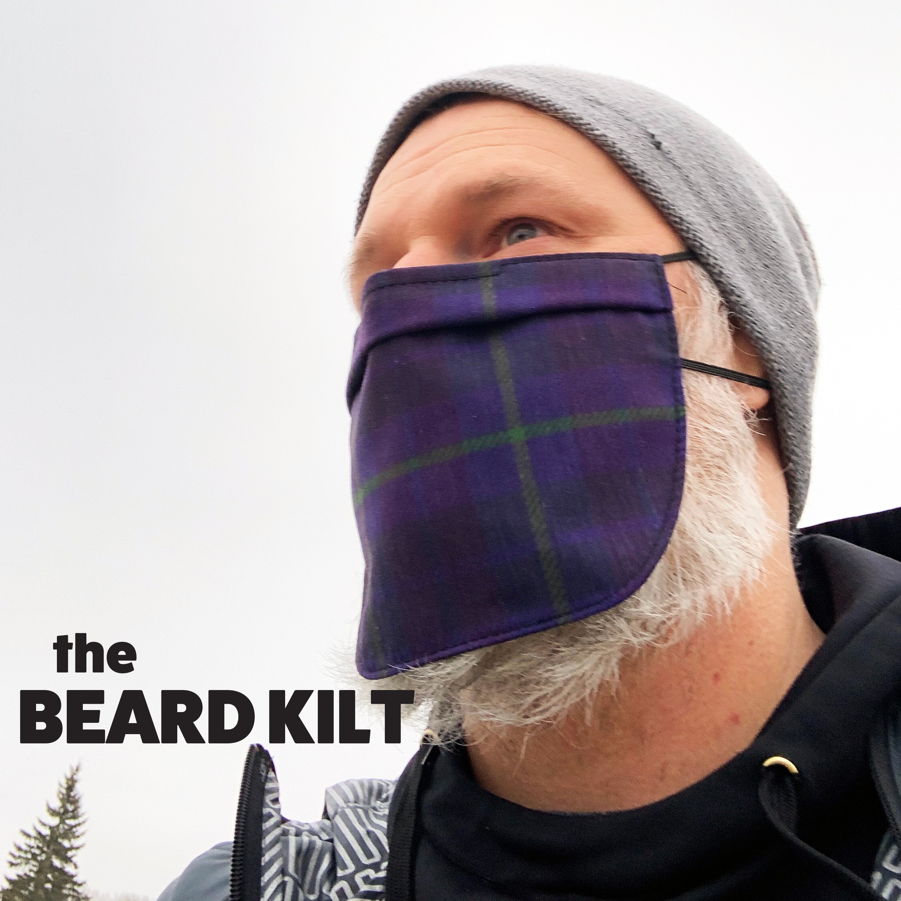 Beard Kilt (Purple Tartan) Beard Mask
